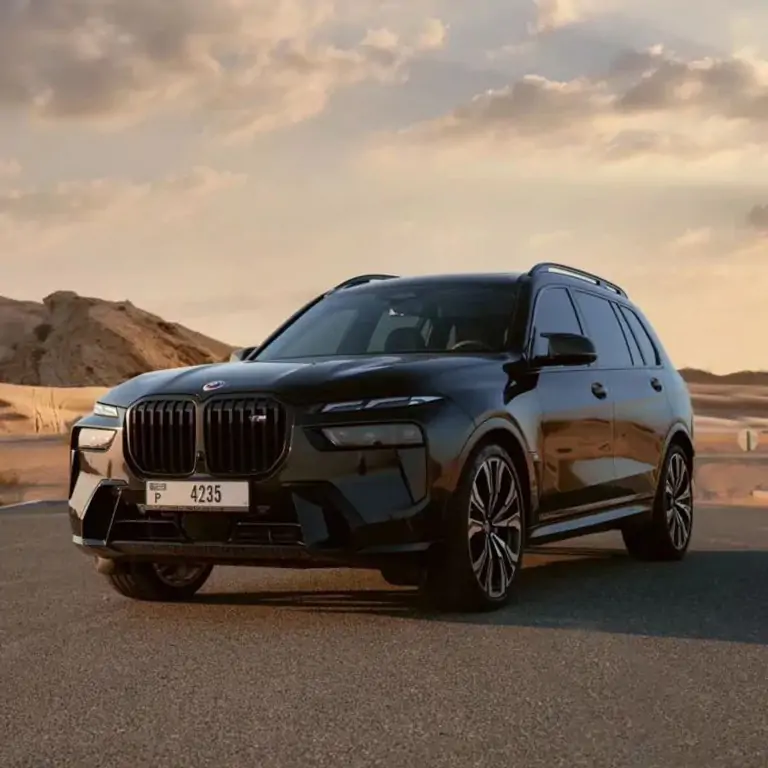 Black BMW X7 M60i rental in Dubai