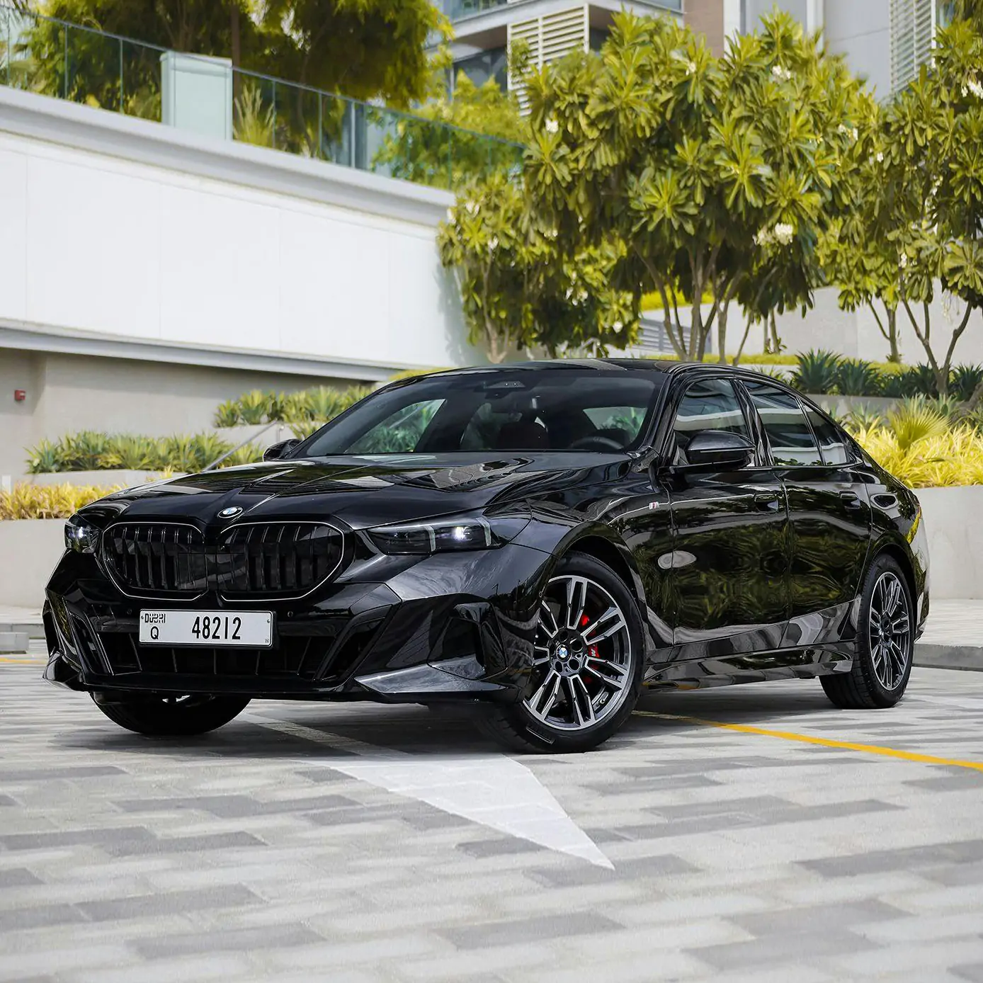 Black BMW 520i M Sport Pro rental in Dubai