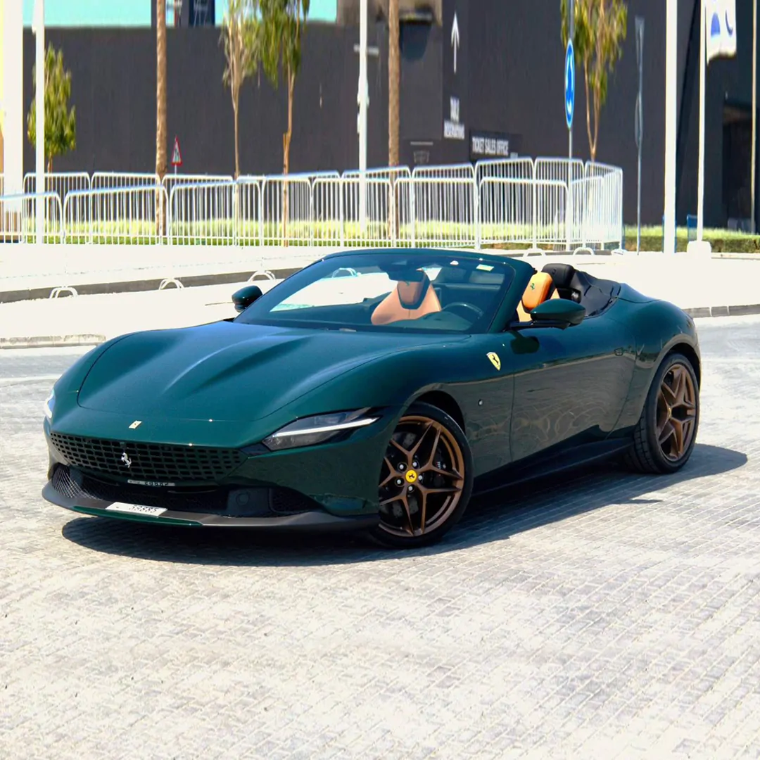 Ferrari Roma Spider Green Rental in Dubai
